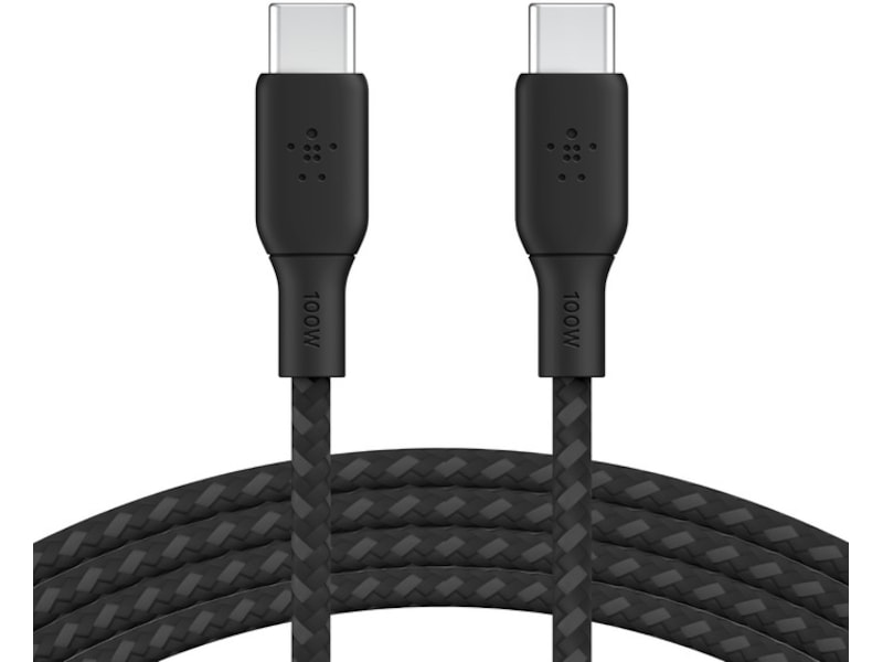 Belkin USB-C till USB-C kabel 2m (svart) USB-kablar