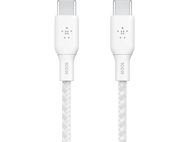 Belkin USB-C till USB-C kabel 3m (vit) USB-kablar