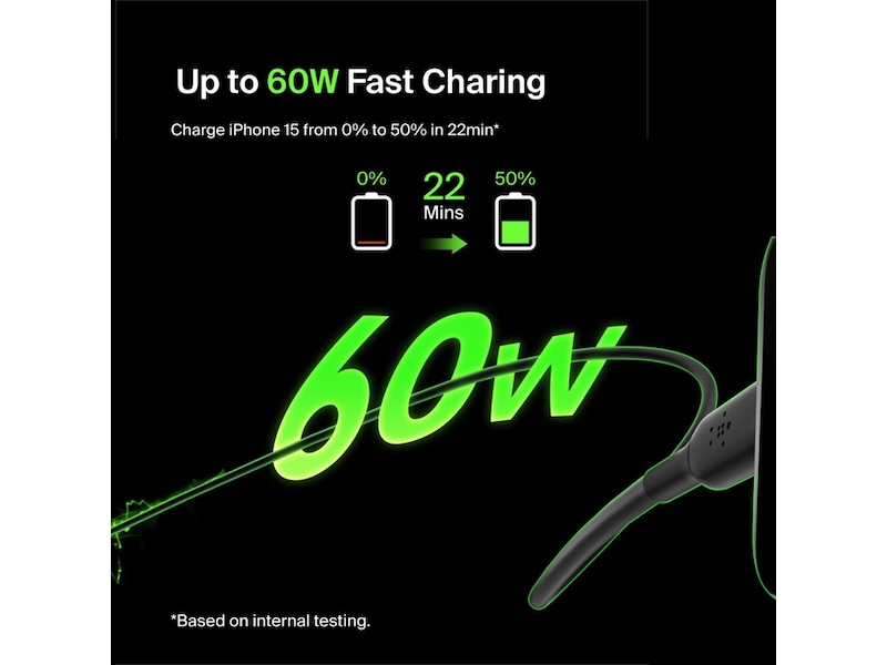 Belkin USB-C kabel 1m (svart) USB-kablar