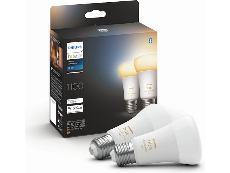 Philips Hue White ambiance 2-pack E27 LED-lampor & glödlampor