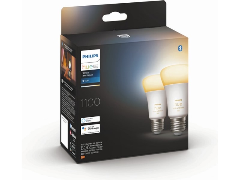 Philips Hue White ambiance 2-pack E27 LED-lampor & glödlampor