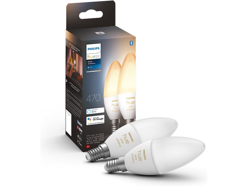 Philips Hue White ambiance 2-pack E14 LED-lampor & glödlampor