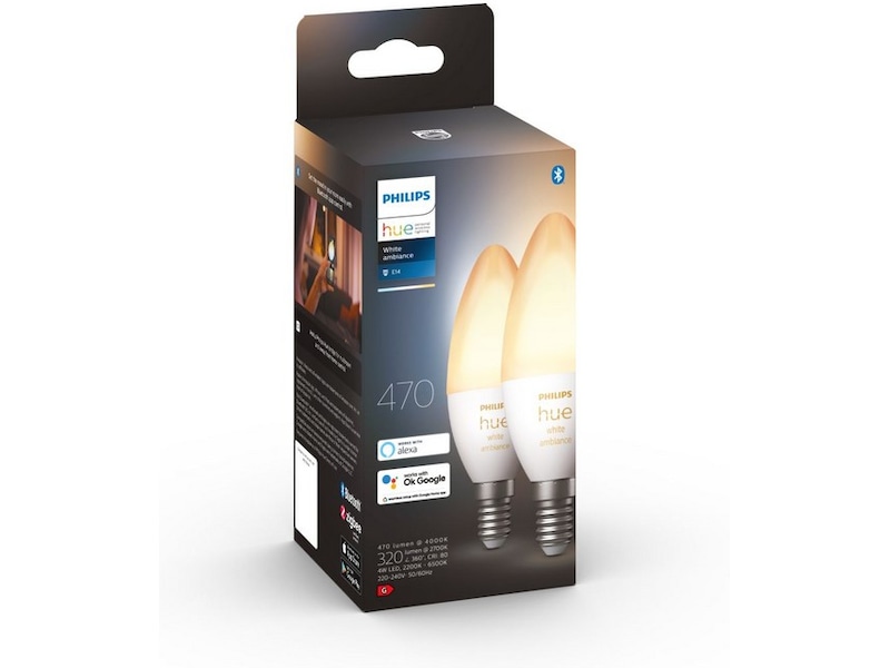 Philips Hue White ambiance 2-pack E14 LED-lampor & glödlampor