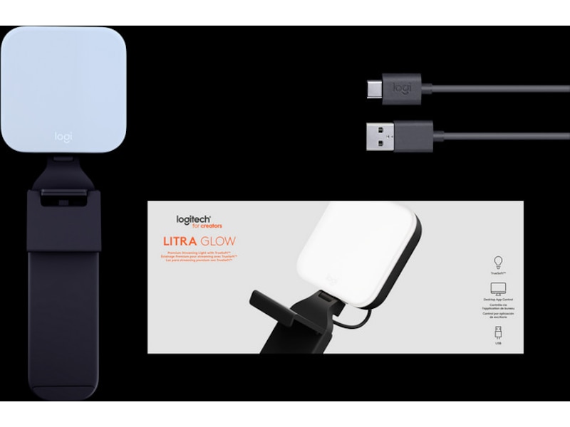 Logitech Litra Glow Premium Streaming Light med TrueSoft Streaming tillbehör