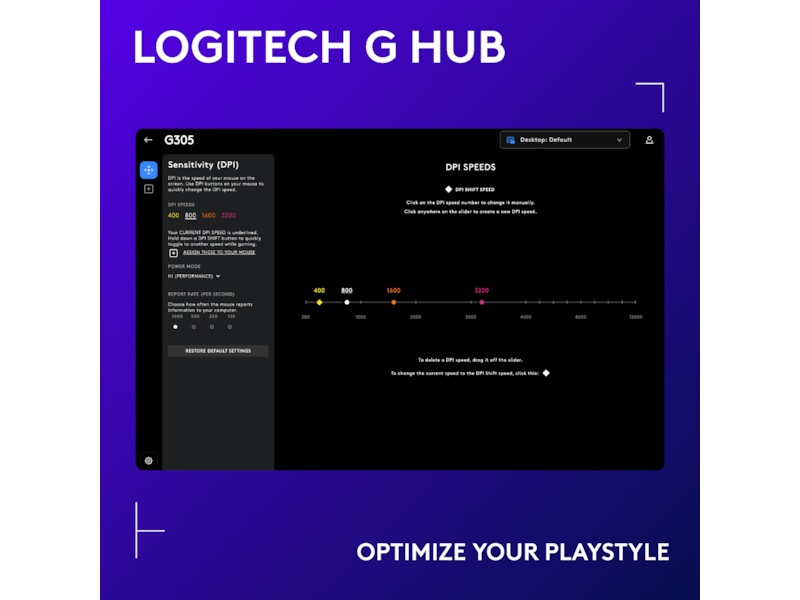 Logitech G305 LIGHTSPEED Trådlös Gamingmus (blå) Gamingmus
