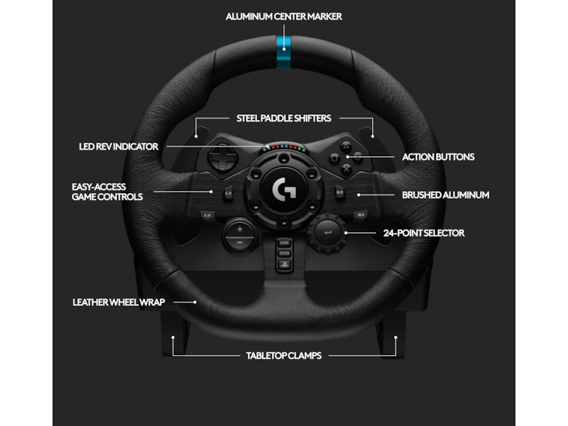 Logitech G923 Driving Force Racing PS4/PS5/PC Ratt & pedaler
