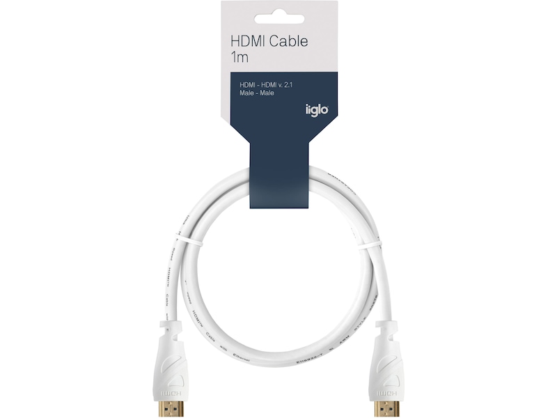 HDMI kabel 1m (vit) HDMI-kablar