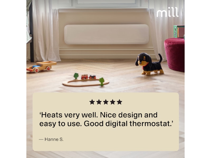 Mill Invisible Panelelement 850W (vit) Panelelement