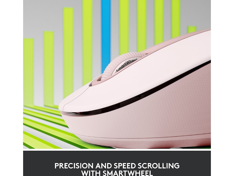 Logitech Signature M650 Medium  trådlös mus Rosa Mus