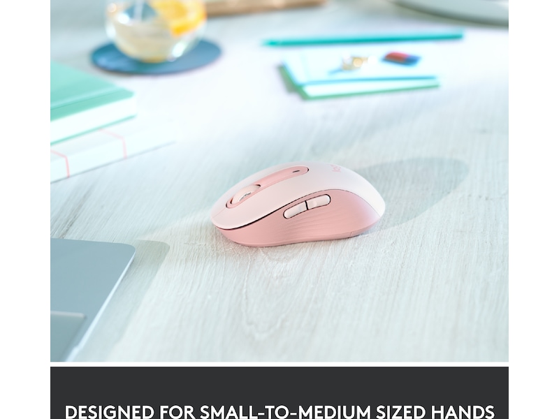 Logitech Signature M650 Medium  trådlös mus Rosa Mus