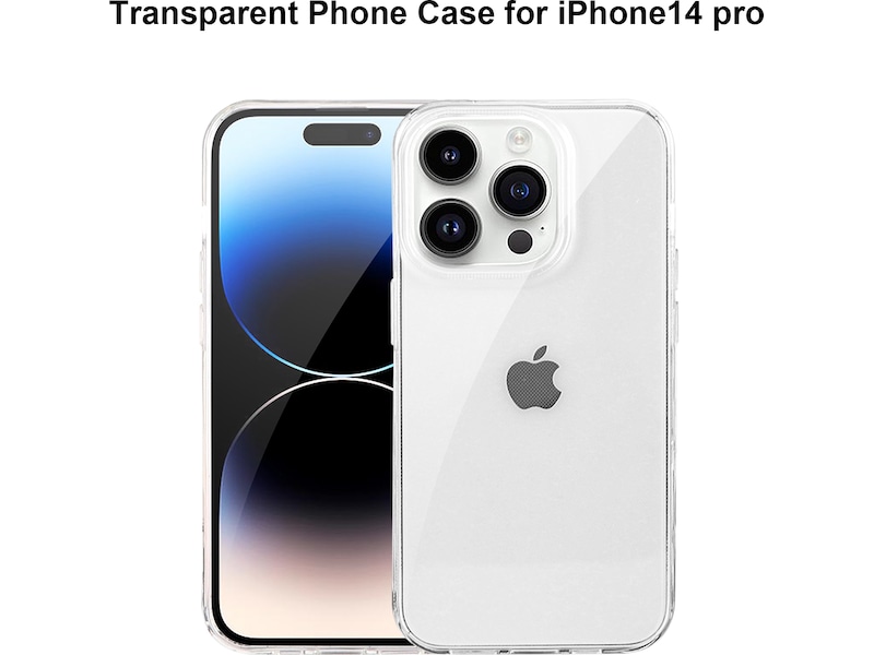 iiglo iPhone 15 Pro / 14 Pro Silikonskal (transparent) Skydd