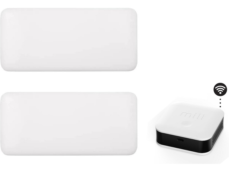 Mill Invisible WiFi Gen 3 Panelelement 1300W (vit) 2pk + Sense Panelelement
