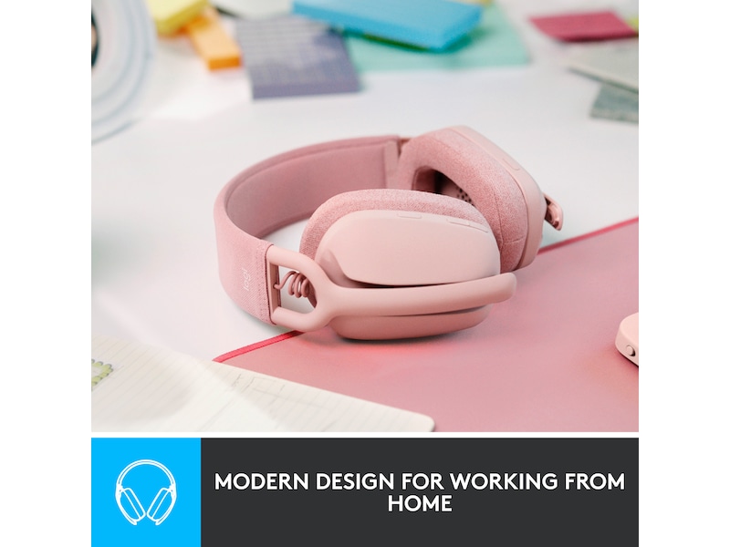 Logitech Zone Vibe 100 trådlös headset (rosa) Hörlurar