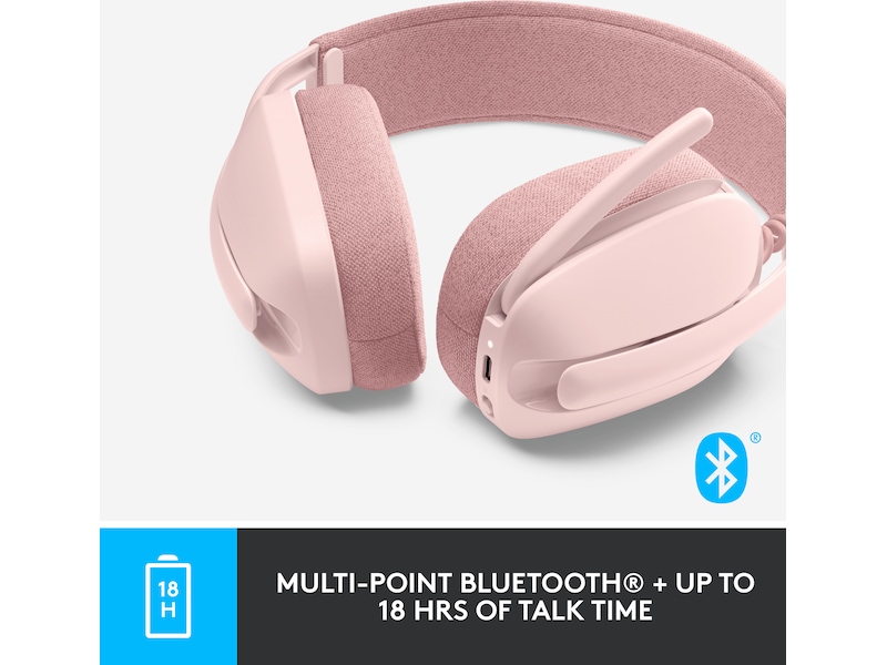 Logitech Zone Vibe 100 trådlös headset (rosa) Hörlurar