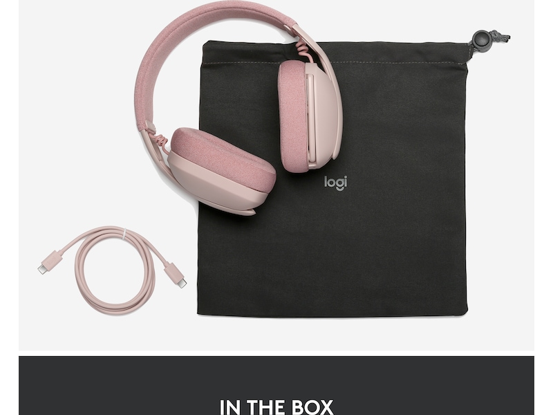 Logitech Zone Vibe 100 trådlös headset (rosa) Hörlurar