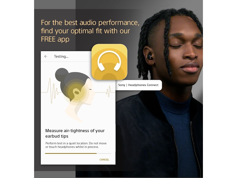 Sony WF-1000XM5 Trådlösa Hörlurar, In-ear (grå) In-ear hörlurar