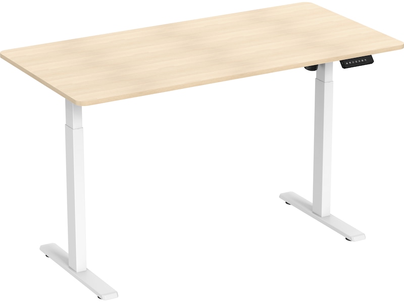 Ergonomiskt höj-/sänkbord 150cm (vit/ek) Skrivbord