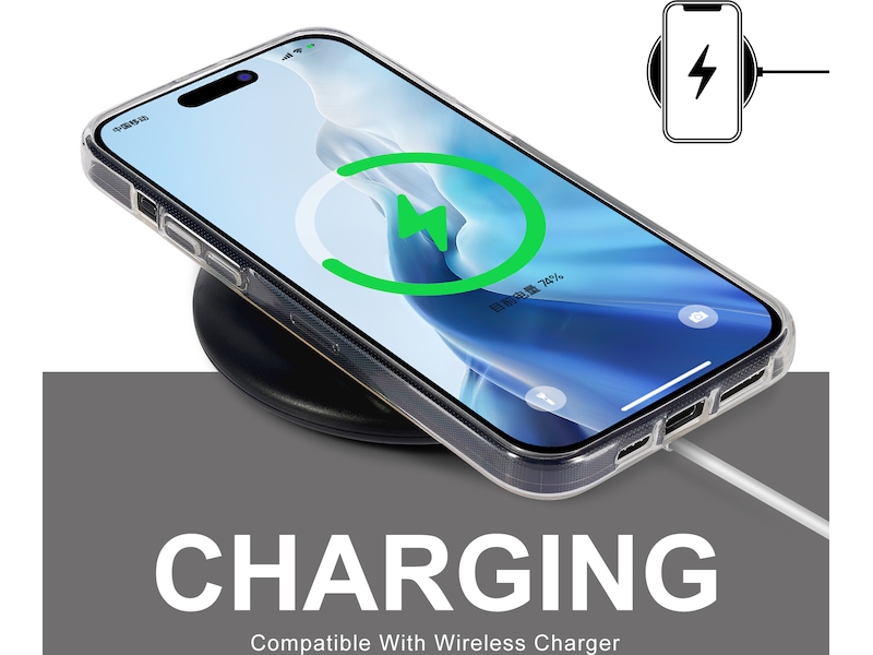 iiglo iPhone 15 Pro Max Silikonskydd (transparent) Skydd