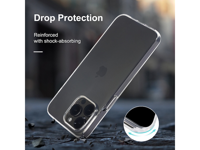 iiglo iPhone 15 Pro Max Silikonskydd (transparent) Skydd