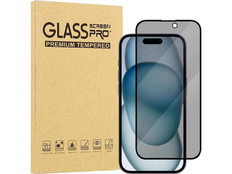 iiglo iPhone 15 Pro Max 3D Privacy Skärmskydd Skärmskydd