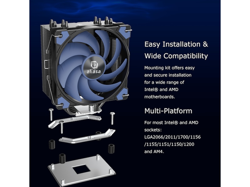 Akasa Alucia H4 Plus CPU kylare CPU - Luftkylning
