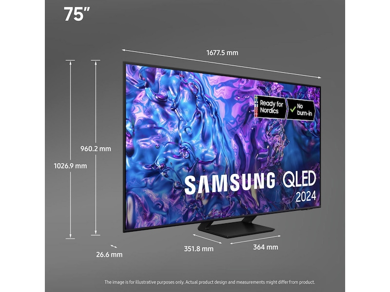 Samsung 75" Q70D QLED 4K TV TQ75Q70D 70 - 79 tums TV