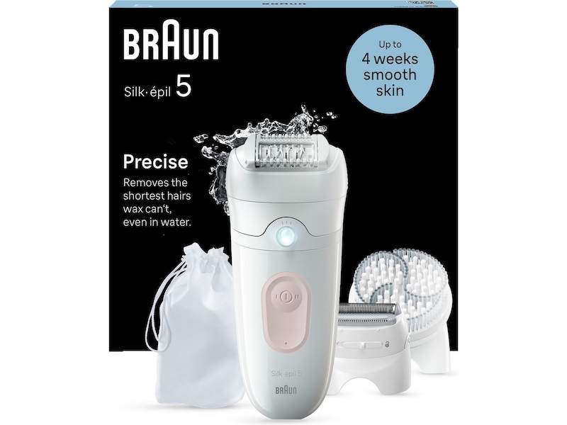 Braun Silk-épil 5 Epilator SE5-060 (vit/flamingo) Epilator & IPL-hårborttagning