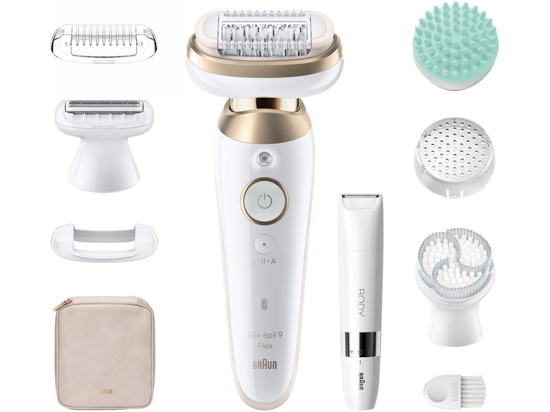 Braun Silk-épil 9 Flex 3S SkinSpa Epilator SES9-481 (vit/guld) Epilator & IPL-hårborttagning