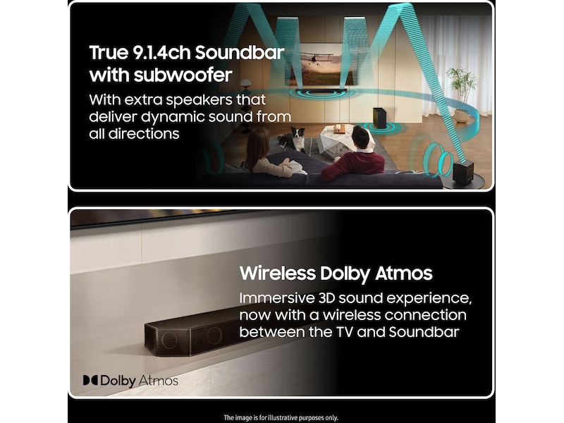 Samsung HW-Q935D soundbar med subwoofer (svart) Soundbars