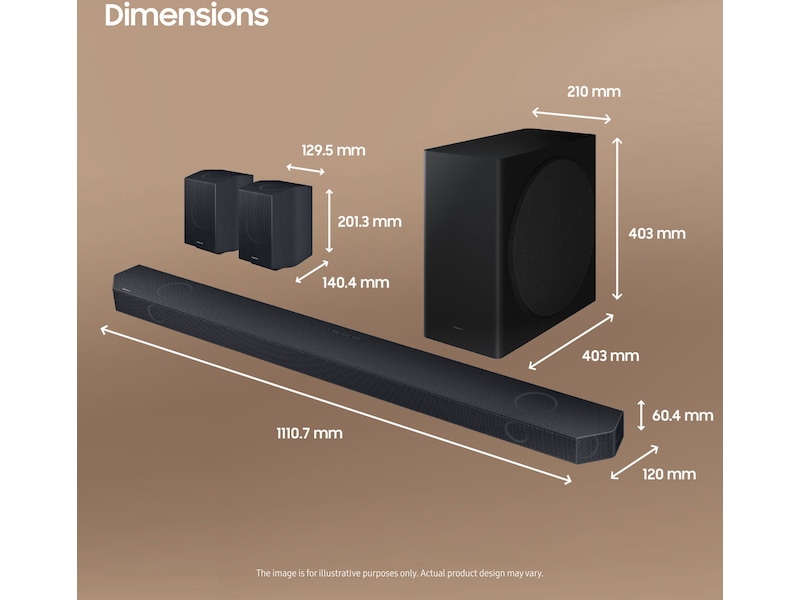 Samsung HW-Q935D soundbar med subwoofer (svart) Soundbars