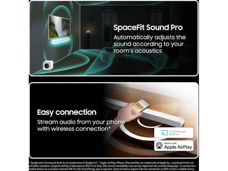 Samsung HW-S811D soundbar med subwoofer (vit) Soundbars