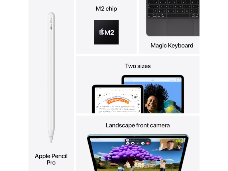 iPad Air 13" (2024) 256GB WiFi (purple) Surfplattor