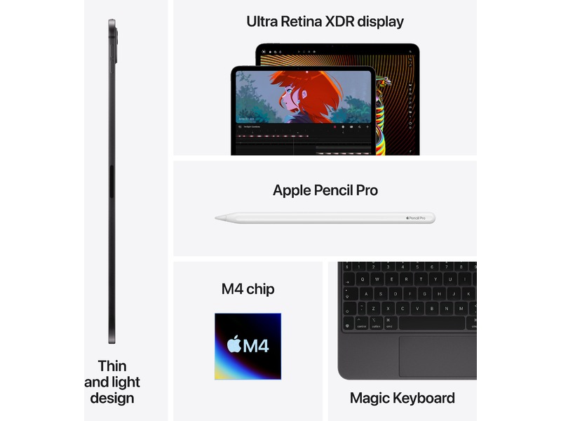 iPad Pro 11" (2024) 2TB 5G (silver) Surfplattor