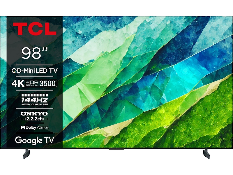 TCL 98" 98C855 QLED Pro 4K Google TV 144Hz Över 80 tums TV