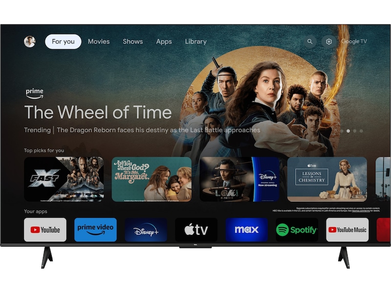 TCL 75" 75V6B 4K HDR Google TV 70 - 79 tums TV