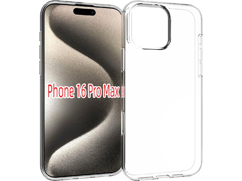iiglo iPhone 16 Pro Max Silikonskal (transparent) Skydd
