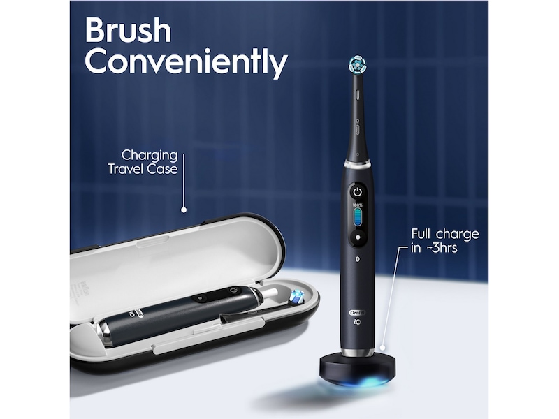 Oral-B iO 9 Duo elektriska tandborstar (svarta & ljusrosa) Eltandborste