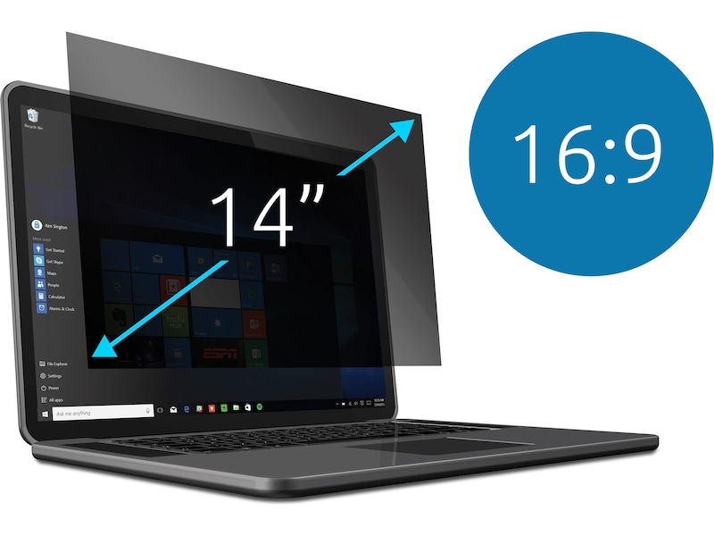Kensington 14" löstagbart Privacy skärmfilter Skärmskydd surfplattor
