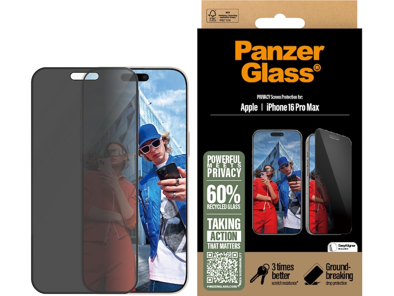 PanzerGlass iPhone 16 Pro Max Privacy skärmskydd Skärmskydd