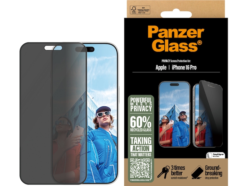 PanzerGlass iPhone 16 Pro Privacy skärmskydd Skärmskydd