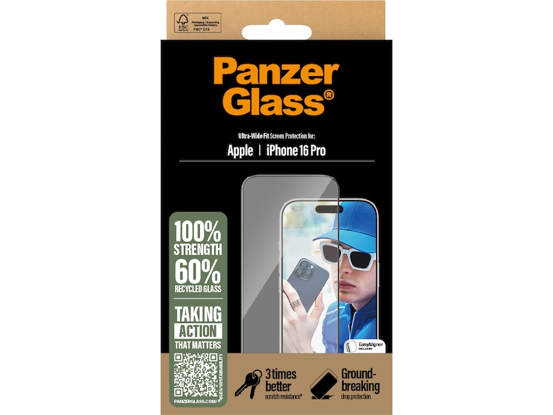 PanzerGlass iPhone 16 Pro skärmskydd Skärmskydd