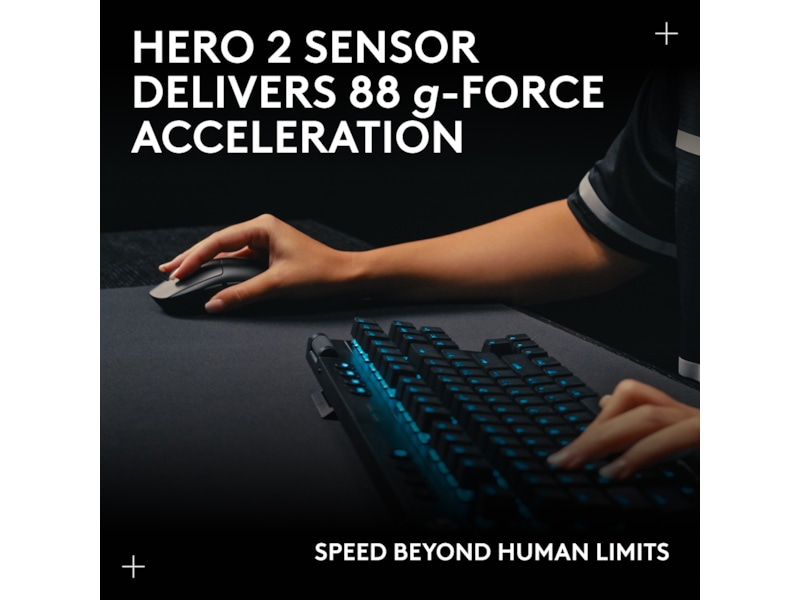 Logitech PRO 2 Lightspeed Trådlös Gamingmus (svart) Gamingmus