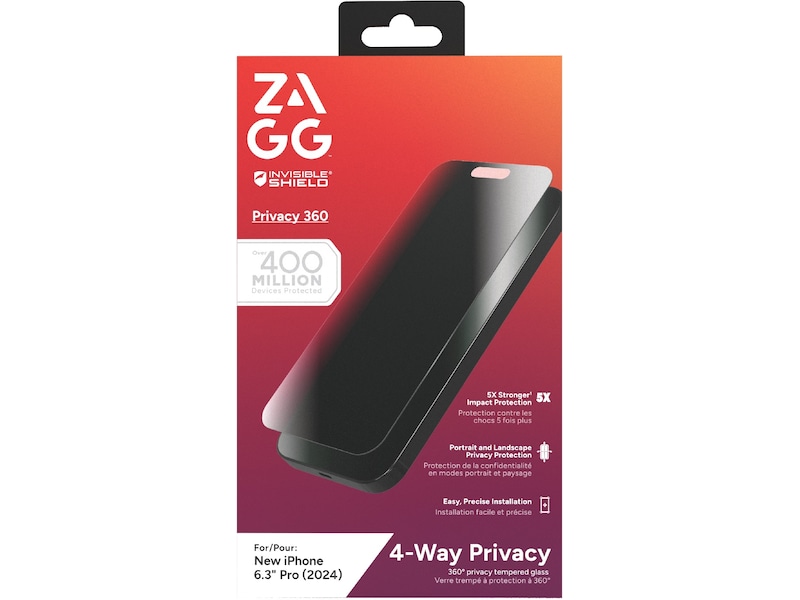 InvisibleShield Glass Elite iPhone 16 Pro Privacy 360 Skärmskydd Skärmskydd