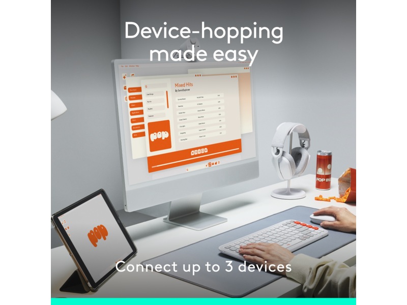 Logitech POP Icon trådlös mus (off-white) Mus