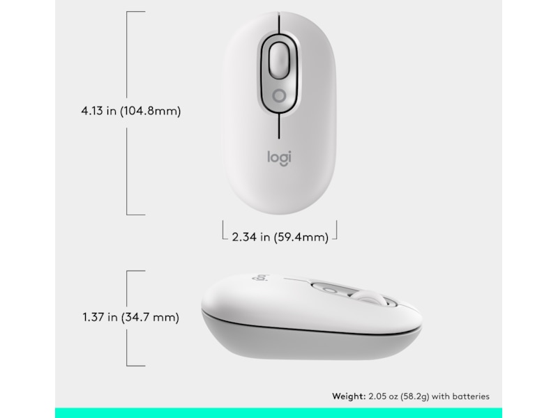 Logitech POP Icon trådlös mus (off-white) Mus