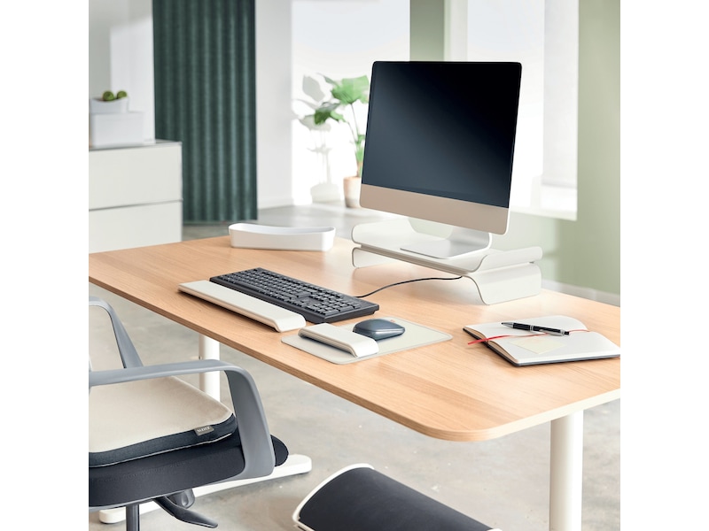 Leitz Ergo musmatta med handledsstöd (ljusgrå) Handledsstöd