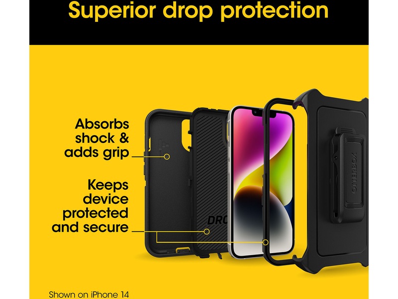 OtterBox iPhone 16e/15/14/13 Defender skal - ProPack (svart) Skydd