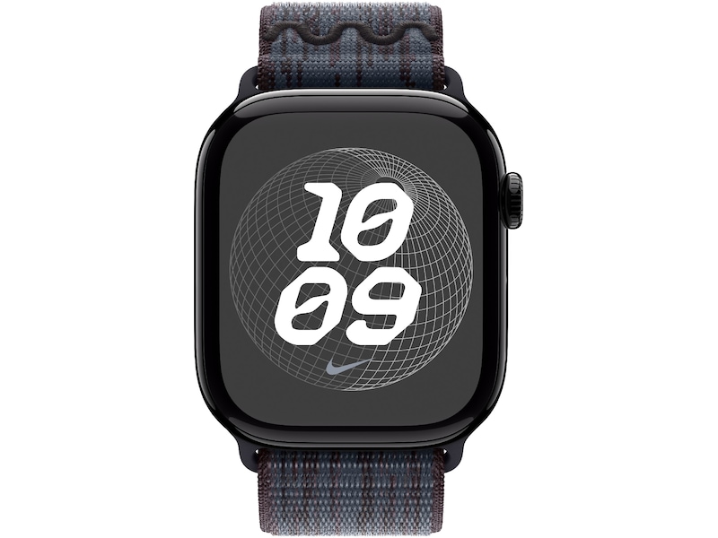 Apple Watch 46mm Nike Sport Loop (black/blue) Armband