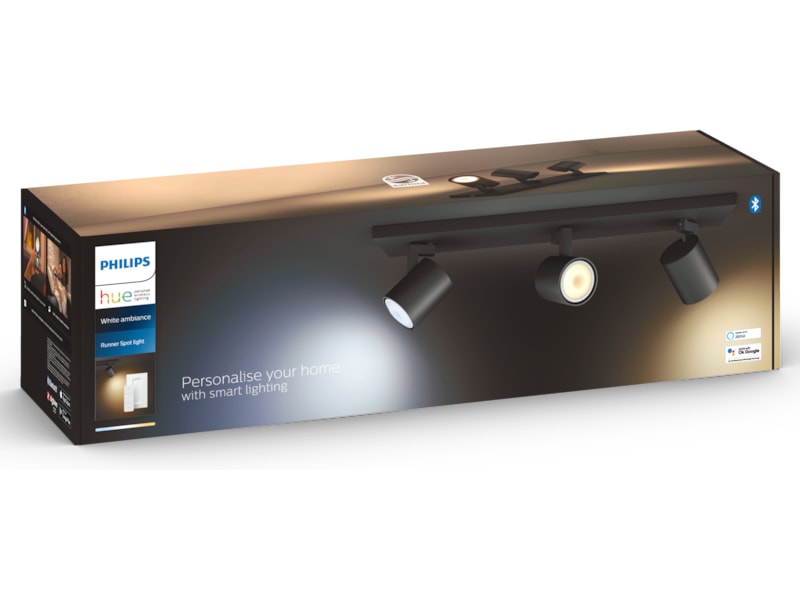 Philips Hue Runner spotlampa 3 lampor (svart) Taklampa