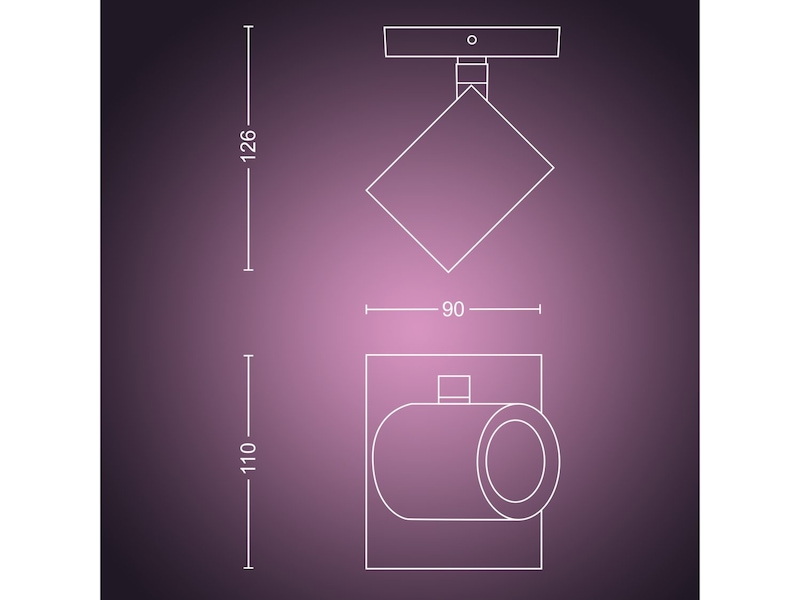 Philips Hue Argenta med 1 spotlight Taklampa